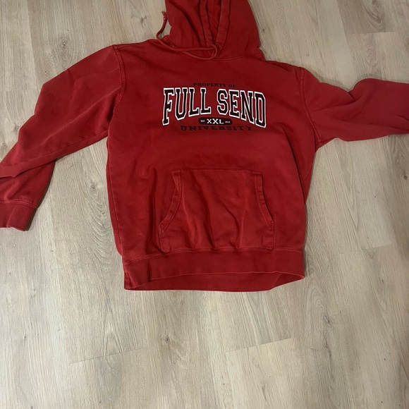 Full Send Nelk Boys Limited Edition Red University Hoodie - Picture 2 of 4